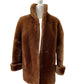 Vtg 80’s L Frank Co Washington Mano Schwartz Fur Salon Brown Faux Fur Teddy Coat sz L