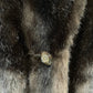 Vtg 80’s Faux Fur Dark Chocolate Brown Mink Coat Sz L/XL