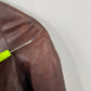 Vtg 80’s Brown Lamb Leather Bomber Jacket sz L