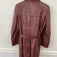 Etienne Aigner Burgundy Oxblood Leather Car Coat Sz M