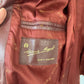 Etienne Aigner Burgundy Oxblood Leather Car Coat Sz M