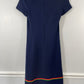 Vtg 60’s Jamison Blue Wool Sheath Dress sz XS