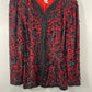 Niteline by della Roufogali Red & Black Silk beaded and sequined Jacket Sz L
