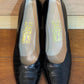Salvatore Ferragamo Black Crocodile Print Pumps Sz 8AAA