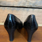 Salvatore Ferragamo Black Crocodile Print Pumps Sz 8AAA