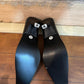 Vtg Gianni Versace Black Leather Square Toe Pumps sz 35 IT