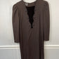 Luisa Spagnoli 89’s Brown Pinstriped Sheath Dress Sz 42 IT
