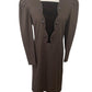 Luisa Spagnoli 89’s Brown Pinstriped Sheath Dress Sz 42 IT