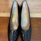Salvatore Ferragamo Black Crocodile Print Pumps Sz 8AAA