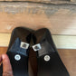 Vtg Gianni Versace Black Leather Square Toe Pumps sz 35 IT
